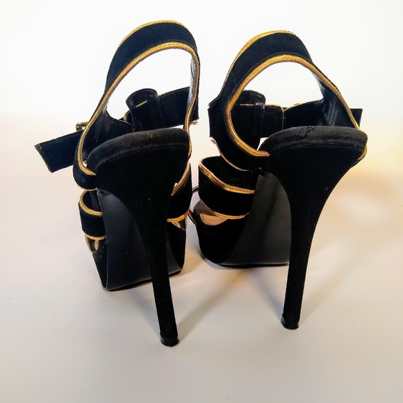 Super cute Steve Madden gold and black high heels! - Picture 6 of 8